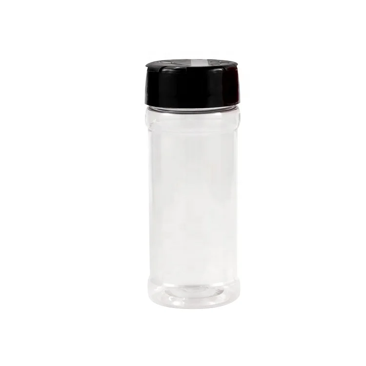 Seasoning Jar with Dual Open Shaker Lid PET Plastic Spice Jar Seasoning Condiment Food Container