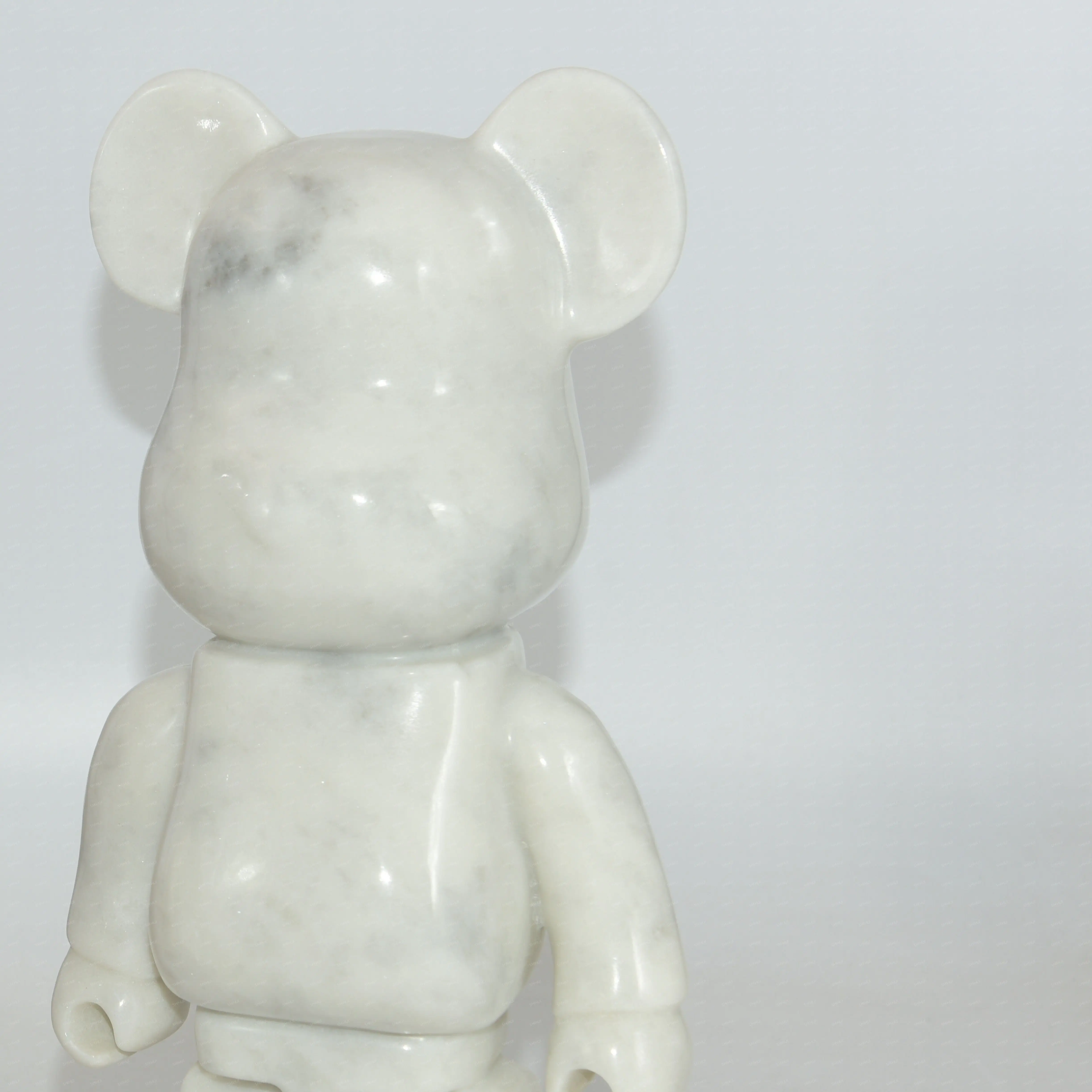 SHIHUI Decorative Customized Marble Homewares Handmade Curve Crafts Violent Bear BearBrick Statue Ornaments Bear Sculptures