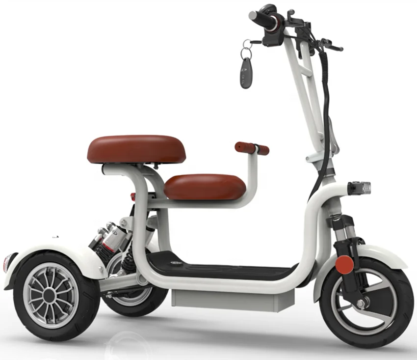 EBike Electric Scooter Three Wheels Electric Bicycle 400W 48V Power Cheaper Foldable Electric Tricycle