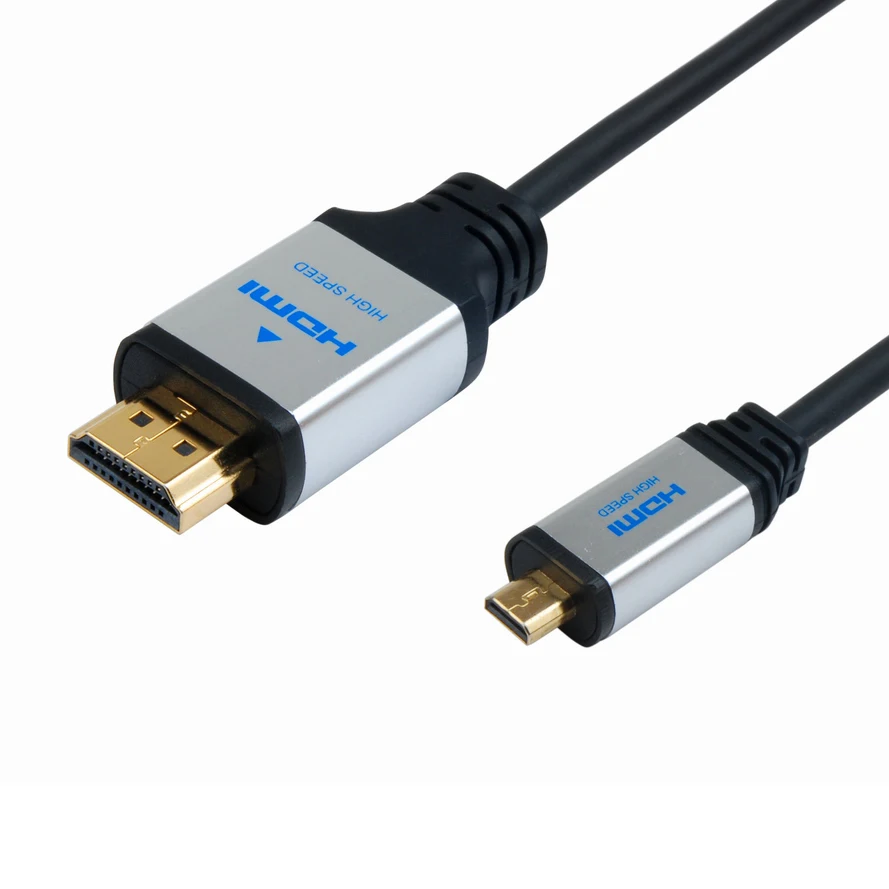 High Quality Hdmi to Micro Conversion Cable 19-pin Male to Male 24k Gold-plated DVD Player cabo