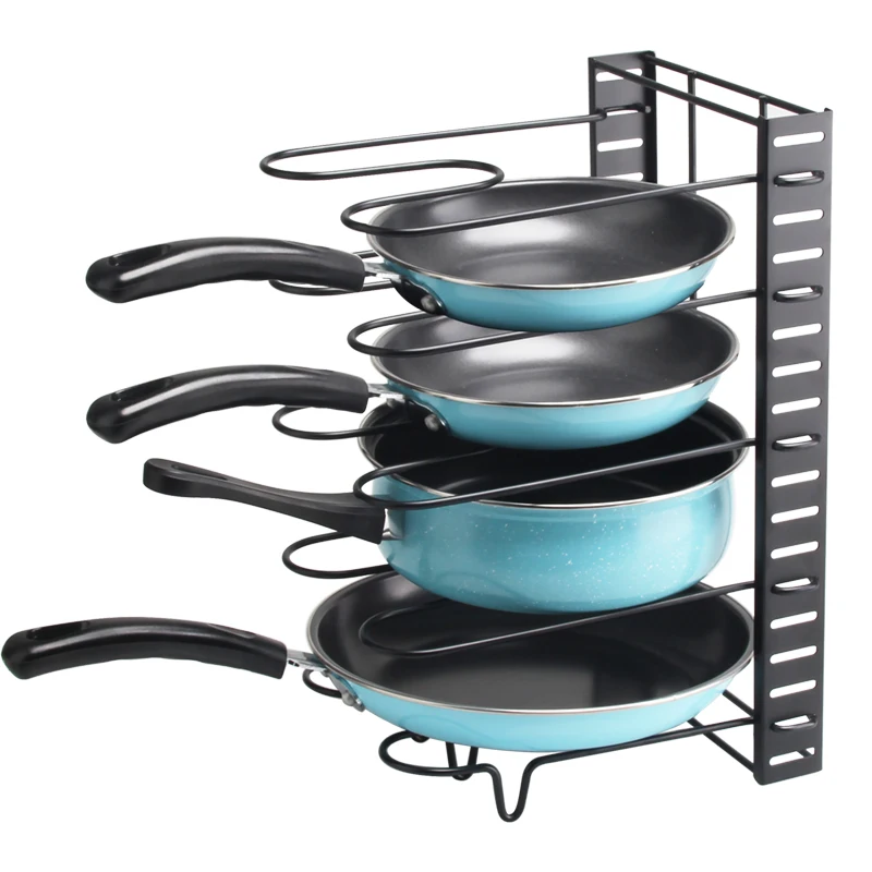 fry pan storage pot lid rack kitchen organizer pan cover rack holder with double sided rack storage holder