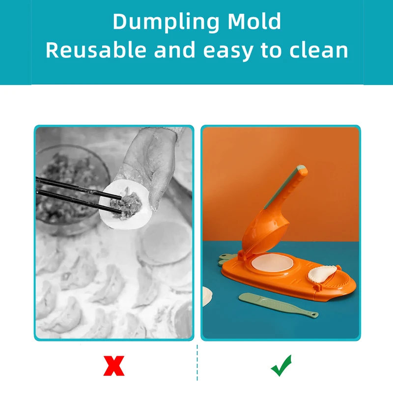 Новое поступление 2023 кухонные гаджеты новогодний инструмент пластиковая машина «сделай сам» ручная 2 в 1 устройство для вареников пресс