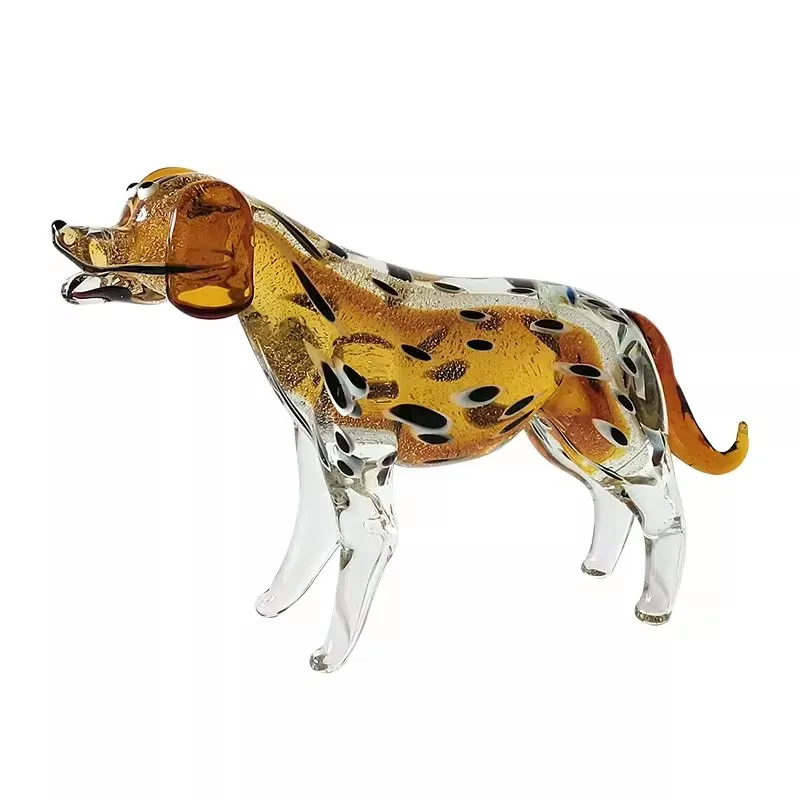 birthday gift glass crafts statue handmade murano glass crafts origin Zibo zodiac dog home living room decoration Dog figurine