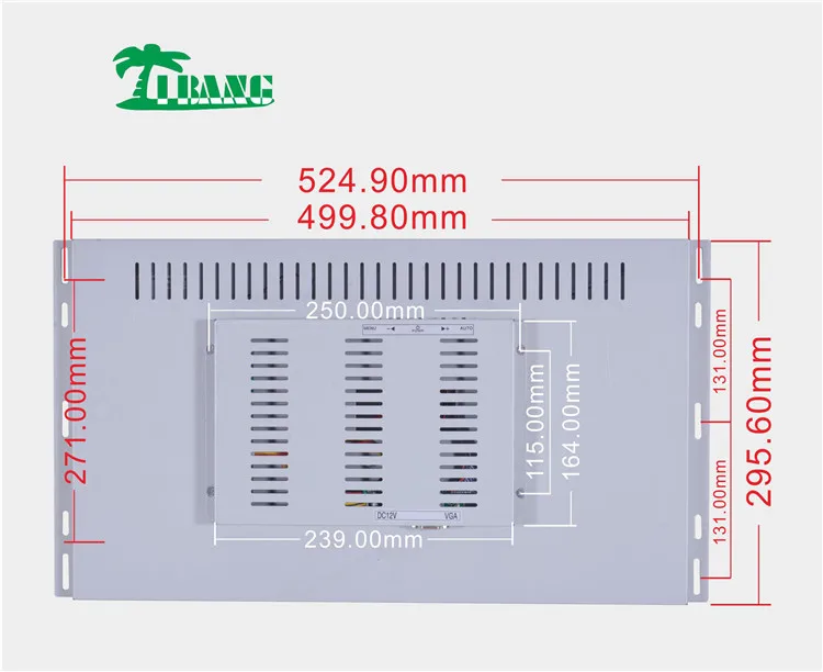 21.5inch LCD Screen Monitor 1920*1080 Common Open Metal Frame Arcade Gaming Display with 60Hz Refresh Rate for Amusement