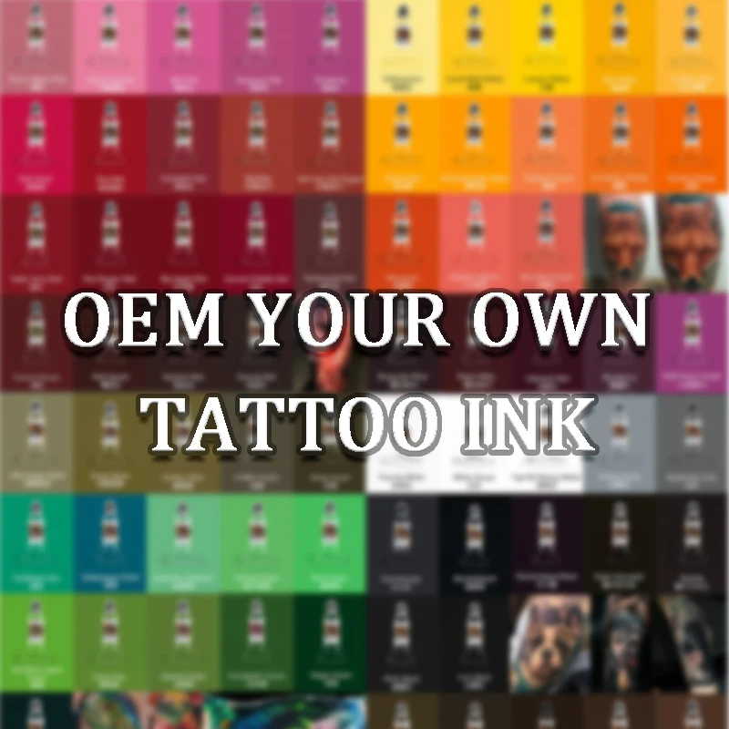 Pigments 57 Basic Colors Permanent Makeup Professional Ink Tattoo Kit Triple Black Original Tattoo Ink