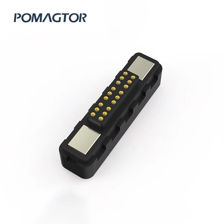 Customized Magnetic Pogo Pin Connector Reasonable Price Usb 12V 2A Power Pa46 13.5*8.5mm 30000 Times Male&female Pomagtor C3604