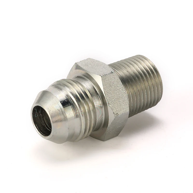 Manufacturer china supplier straight male jic to npt stainless steel/carbon steel tube pipe fitting