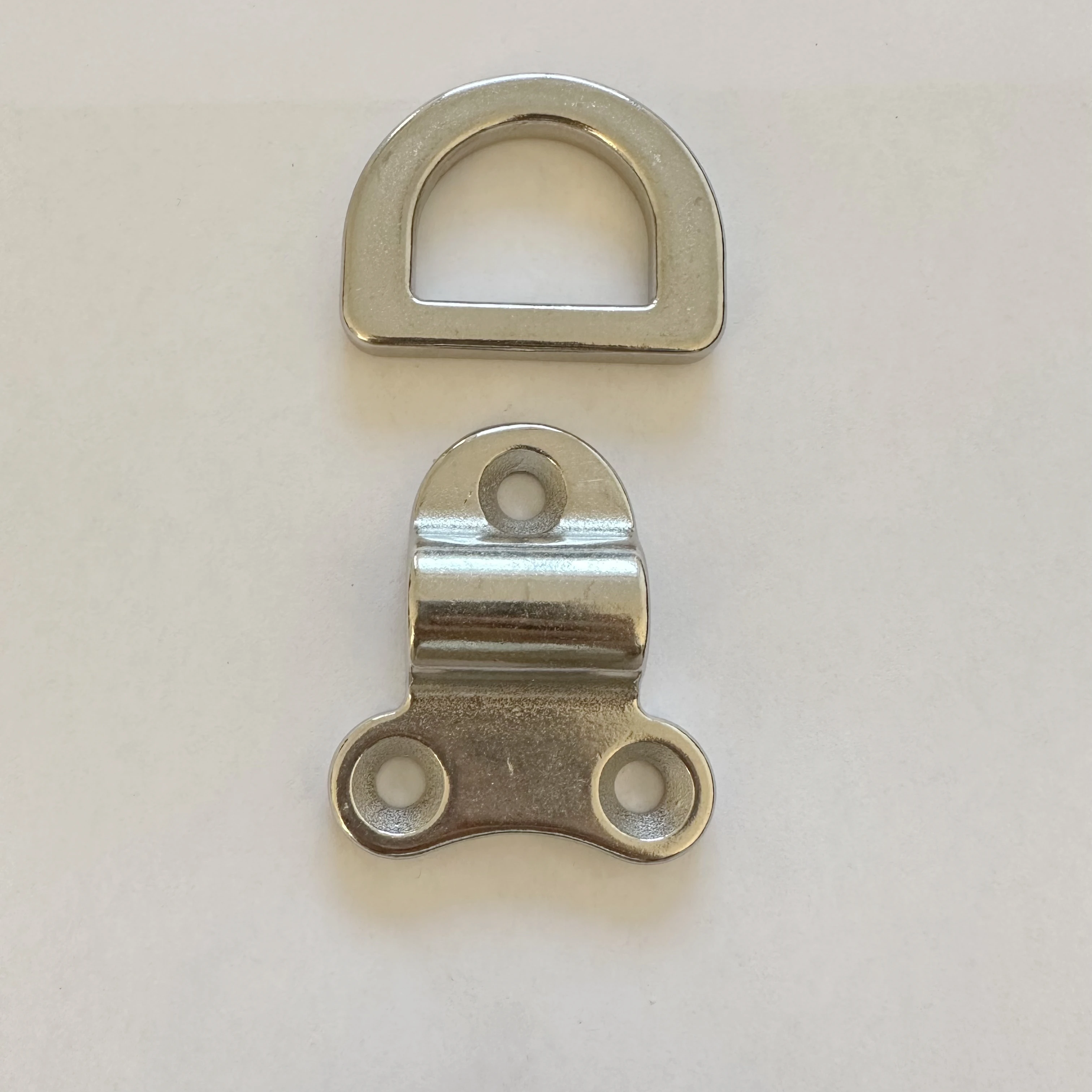 Stainless Steel Folding Pad Eye Lashing D Ring for Yacht Motorboat Truck