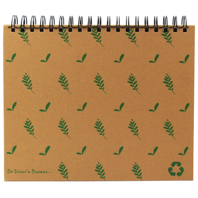 customized recycled Kraft paper table spiral desk calendar daily meal weekly planners pad calendar 2022
