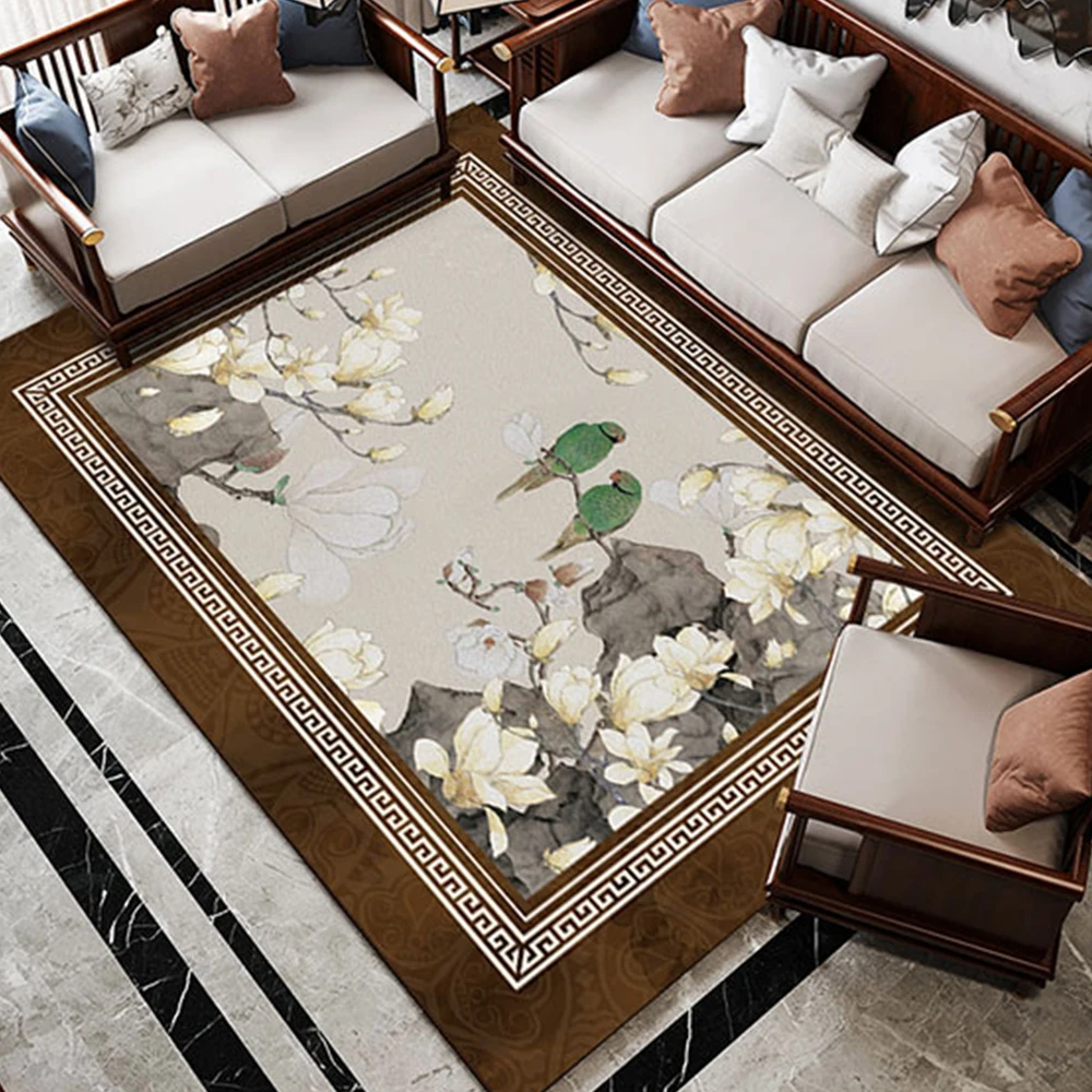 Vintage Chinese Rococo Baroque Art Deco Large Area Rug Oriental Carpet for Bedroom Decor