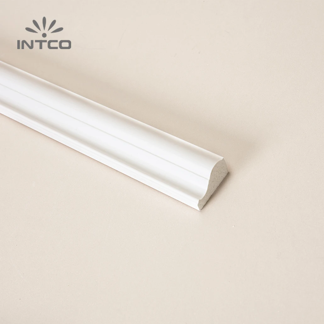 INTCO New Arrival Decorative Plastic Waterproof Flexible Trim Wall Panel White  Moulding Quick Install Chair Rail
