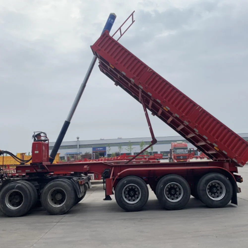 OYJD Customizable OEM Truck Trailer Dump Durable Large Loading Space with Side Wall Semi Trailer for Commercial Use