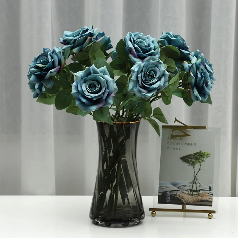 Самые популярные вазы для домашнего декора, композиция больших размеров, искусственные шелковые цветы, букет цветов
