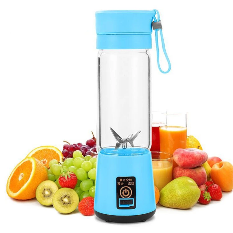 Mini Electric Portable USB Rechargeable Fruit Juicer Smoothie Mixer Hand Bottle Blender