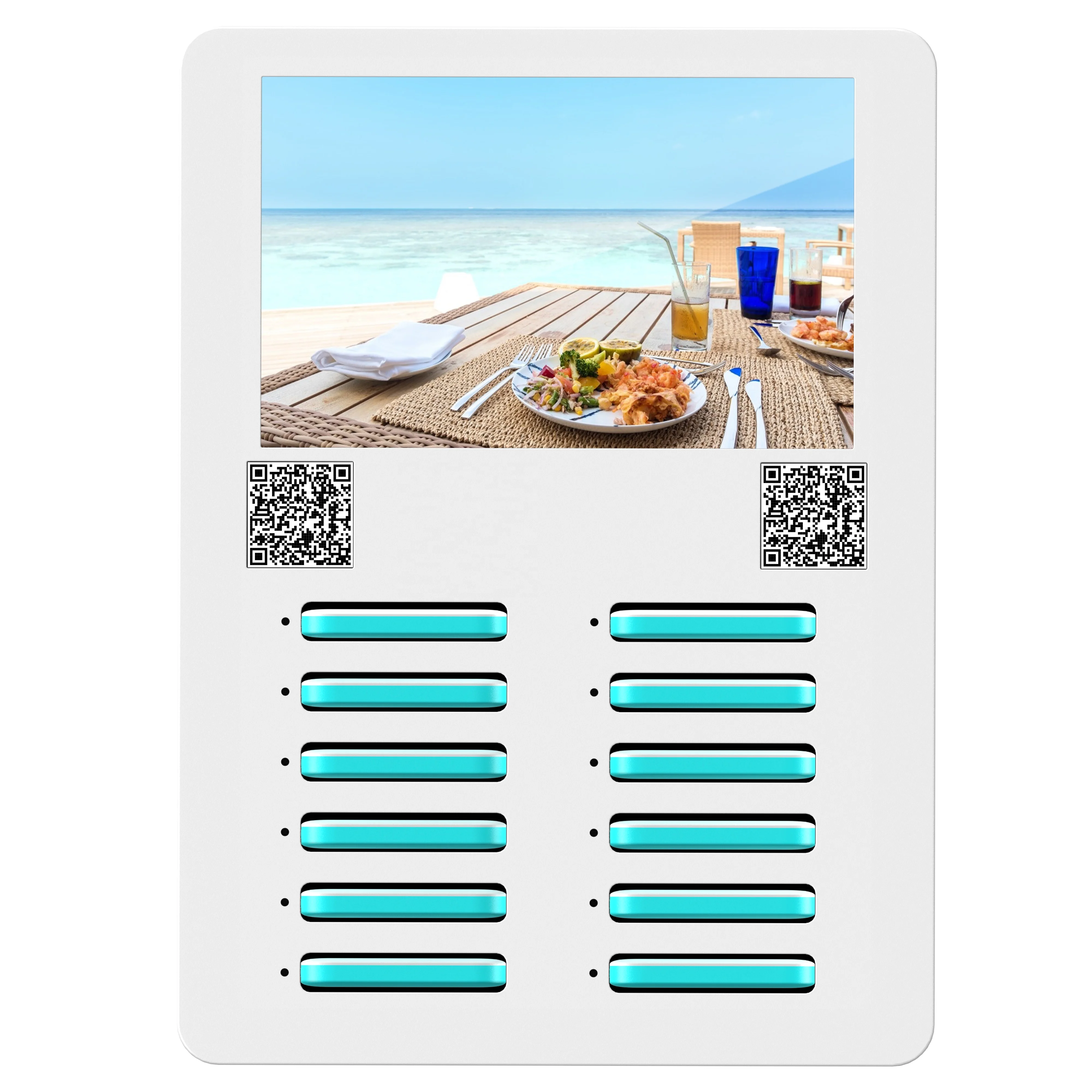 Power bank restaurant sharing station stand 12 slots 5000mah qr code shared power bank rental station