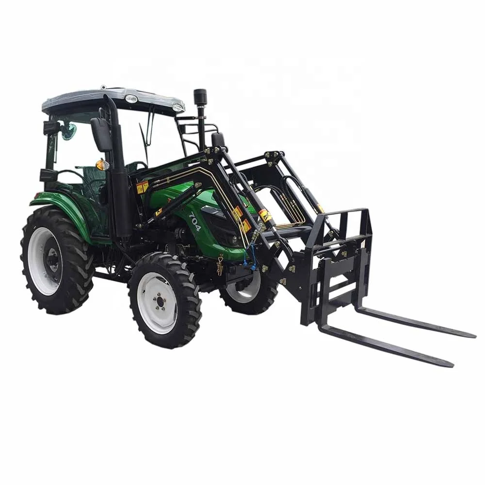 Сельскохозяйственный трактор, тракторы для сельского хозяйства с вилками и ковшом 4 в 1, 50 л.с., 55 л.с., 60 л.с., 70 л.с., 4wd