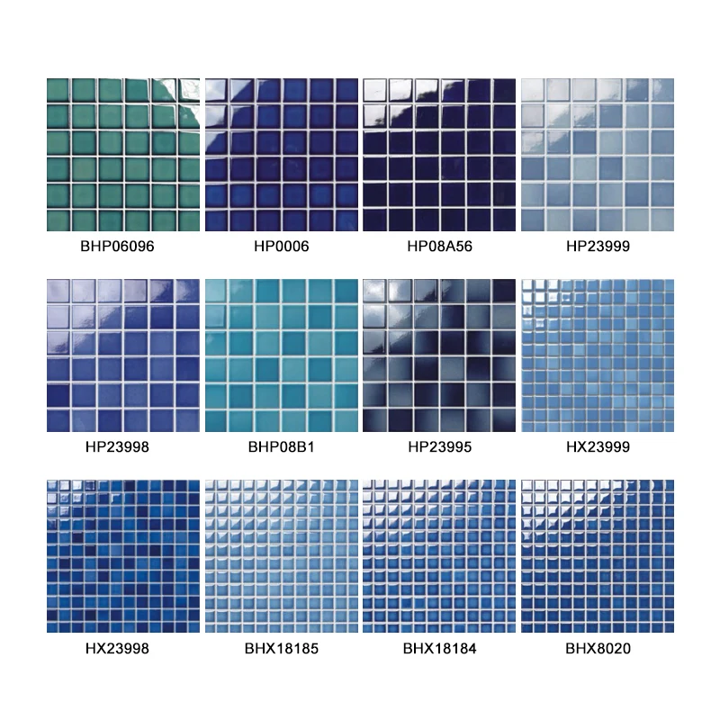 Outdoor swimming pool ceramic mosaic tiles Professional ceramic mosaic manufacturer for bathroom swimming pool wall mosaic tiles