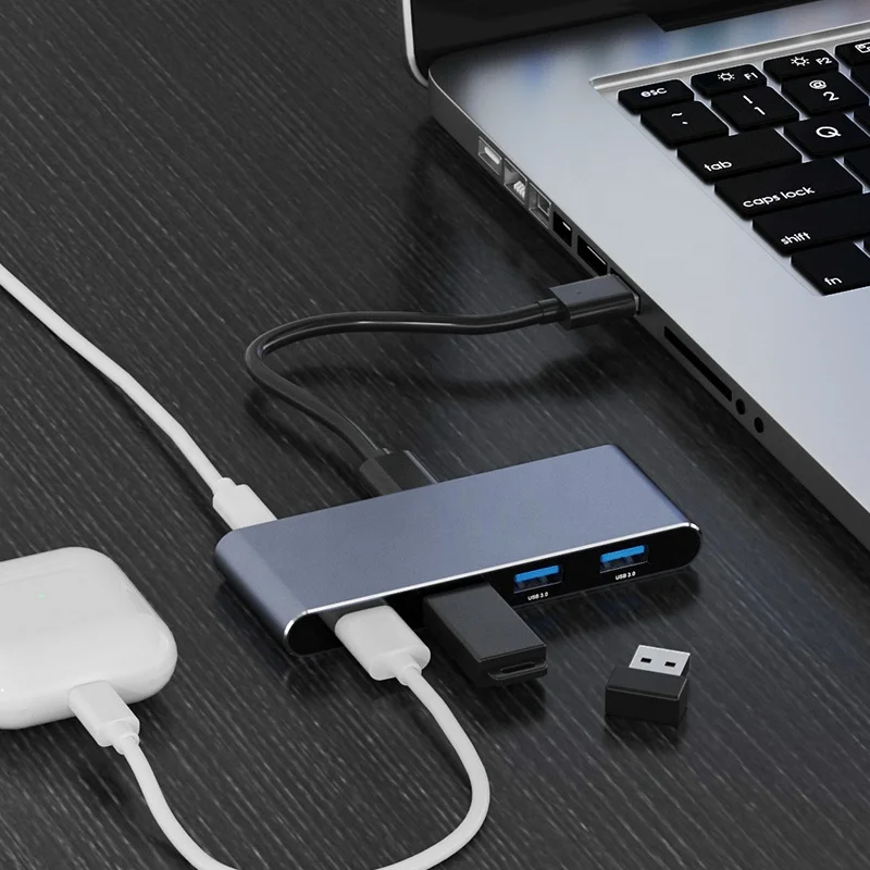 Milfra  Docking Station Type C To Usb 3.0 Hub 4-port Usb 2.0 Data Hub