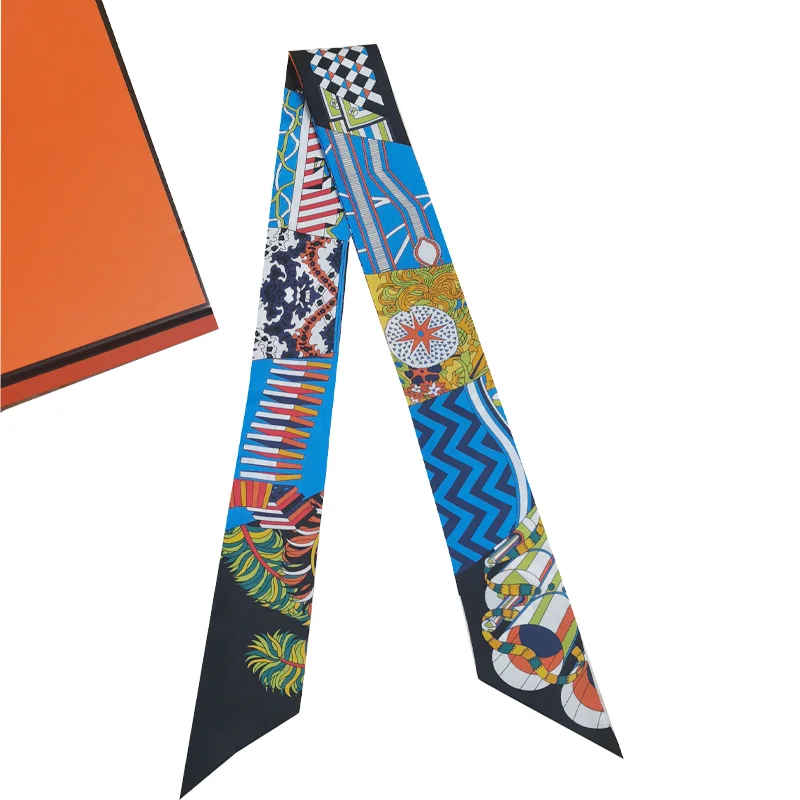 Silk Neck Scarf 100% Silk Bag scarf Silk Hair Scarf