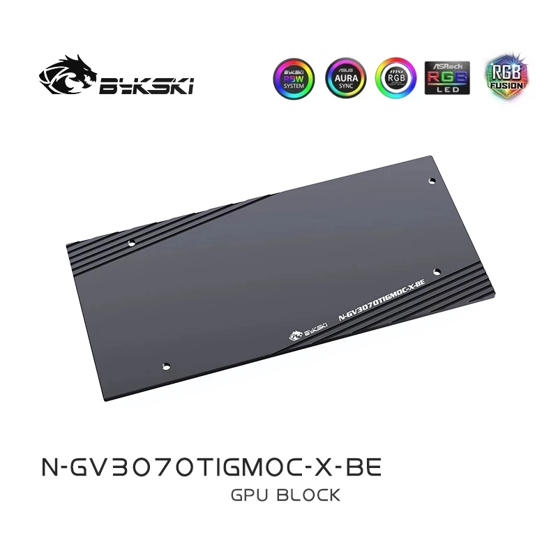 Bykski GPU Water Block For GIGABYTE RTX 3070Ti GAMING EAGLE OC Water Cooler With Backplate 5V/12V RGB N-GV3070TIGMOC-X