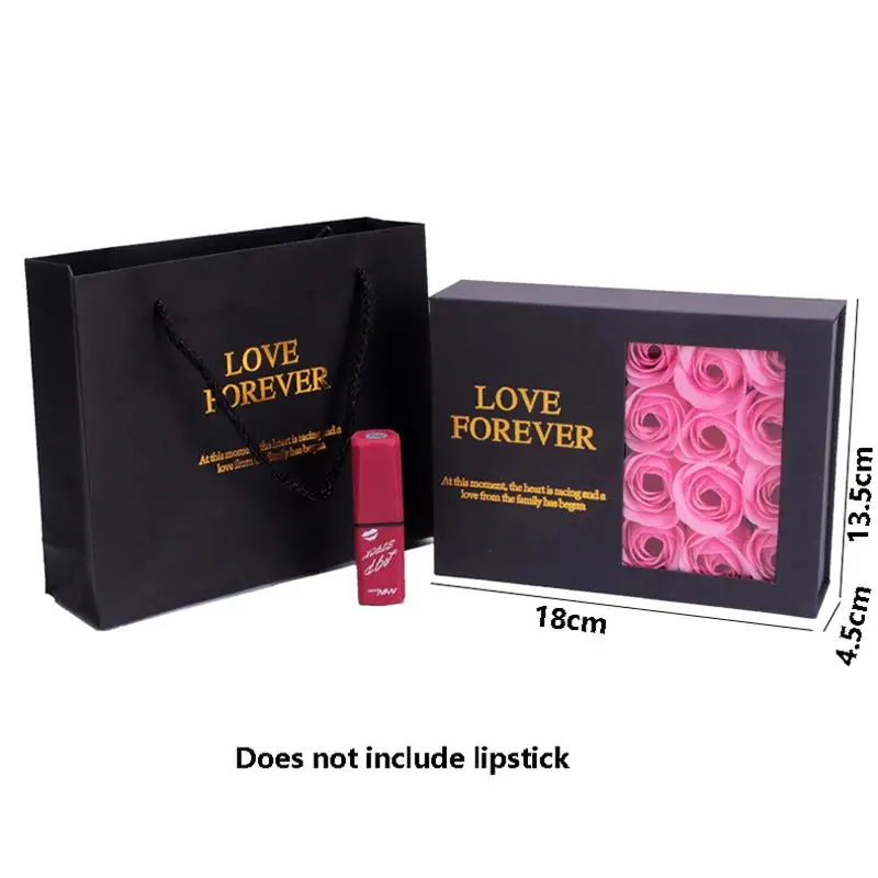 Custom Design Luxury Lipstick Carton Perfume Bottle Packaging Bag Rose Flower Gift Box Packaging Boxes