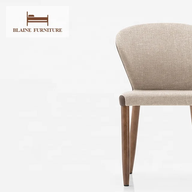 Modern Armrest Leather Solid Wood Frame Upholstered Dining Room Chair
