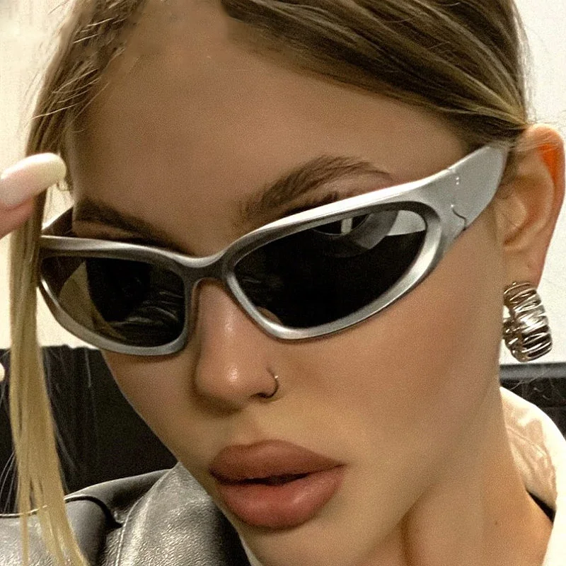 Wholesale 2023 New Outdoor Sports 6609  Sun Glasses Fashion Full Frame One Piece Mirror Lenses Riding Y2K Sunglasses