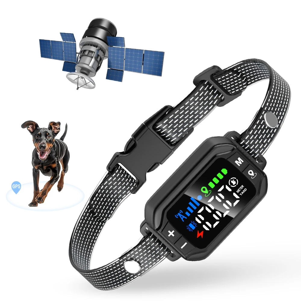 GPS Wireless Electric Fence Adjustable Warning Strength Dog Containment System Collar With Beep Vibration Shock 3 Models