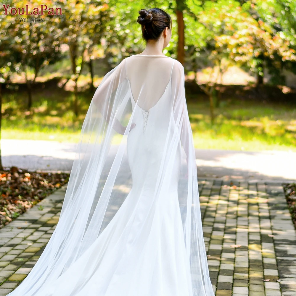 YouLaPan VG16 Wholesale Cheap Women Capes Long Tulle Tie Shawl Wedding Evening Party Tops Wrap Capes
