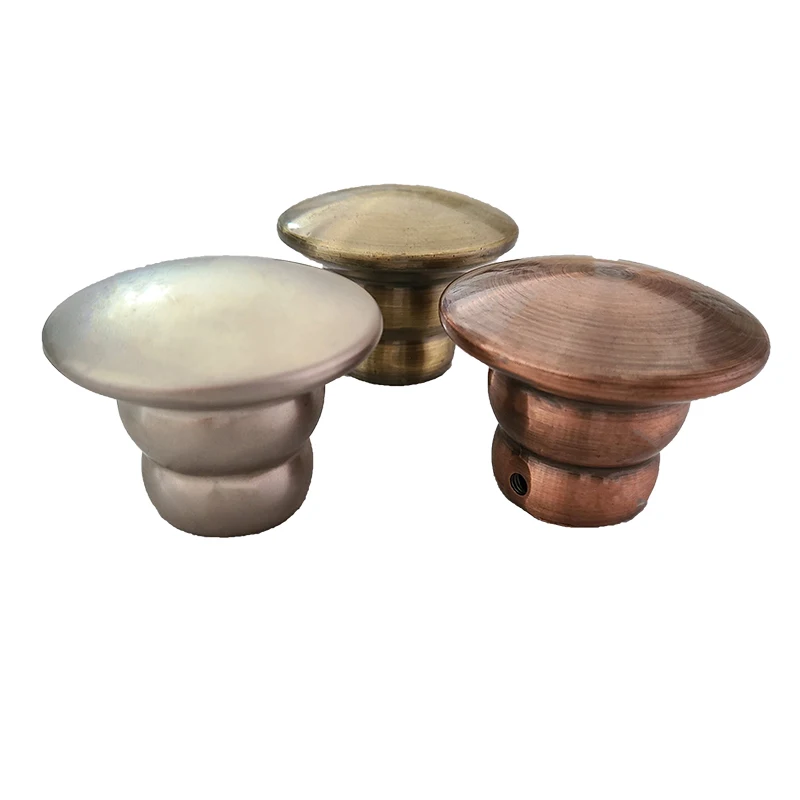 Factory wholesale nickel mattle/antic copper/antic brass electroplating aluminium alloy curtain rod finial