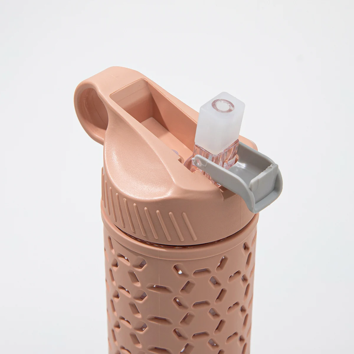 650ml PP Sport Gradient Portable Leakproof Plastic Water Bottles BPA free Motivational Fitness Sports Water Bottle With Straw