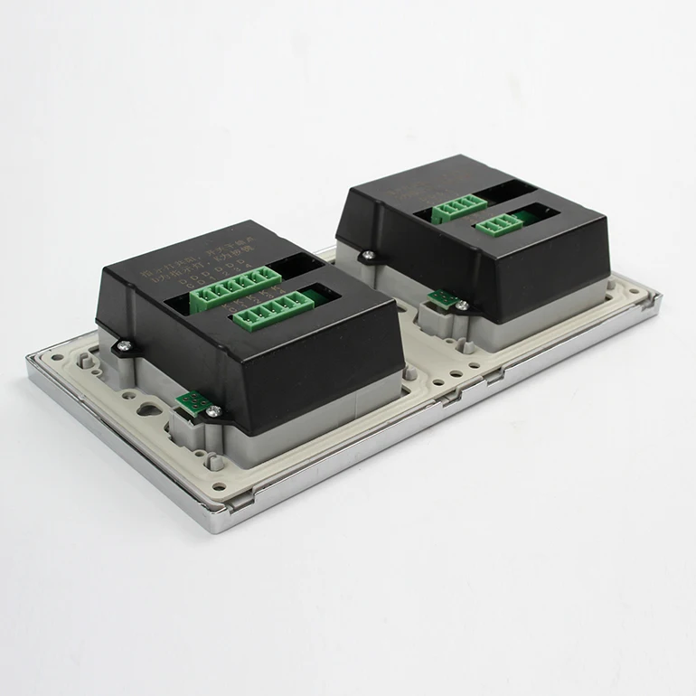 RCU Integrated Smart Hotel Home Using 2-Connected Control Panel with Soft Touch LED Button Switch