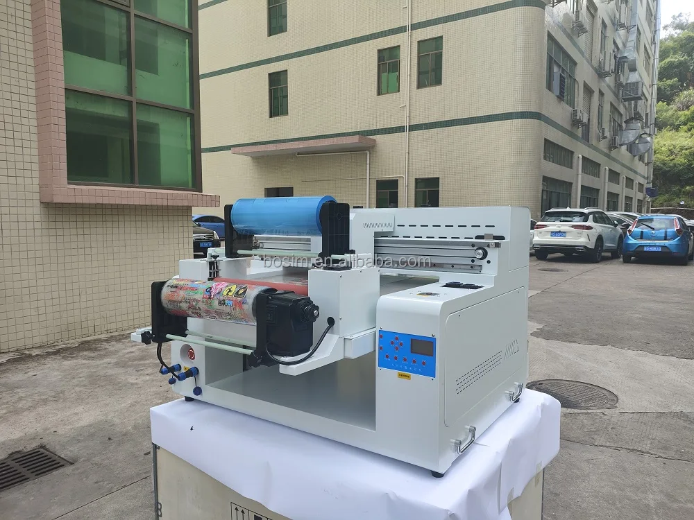 uv flatbed dtf hybrid printer a2 5040 small size xp600 i3200 print heads hoson board uv printing machine with auto laminator