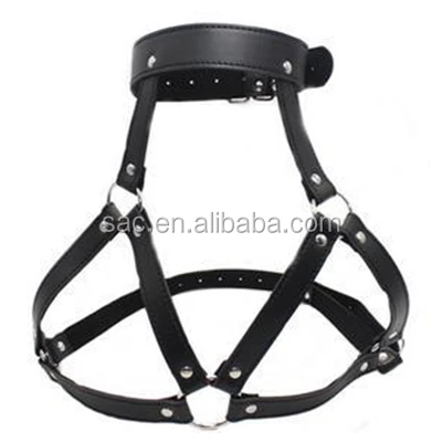 19113 Erotic Sex Toys Fetish Slave Restraints Collar Bikini Bra Sexy Lingerie Costume Women Leather Bondage Harness