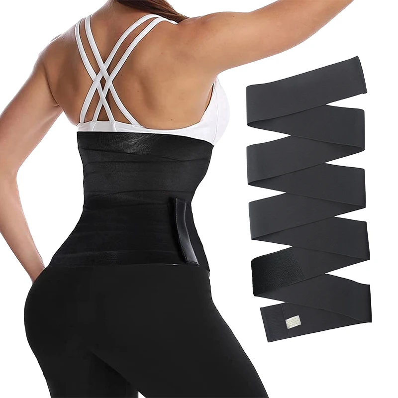 Wholesale 3M 4M Tummy Wrap for Women Elastic Belly Slimming Shaper Rubber Band Wrapping Belt