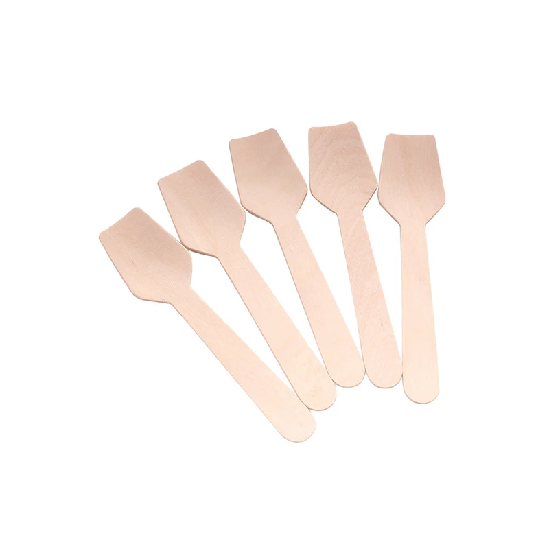 70mm Take Away Tableware Wooden Teaspoon Spoons Dinner Spoon Eco-friendly Wood for Sale Natrual Compostable Disposable Birch
