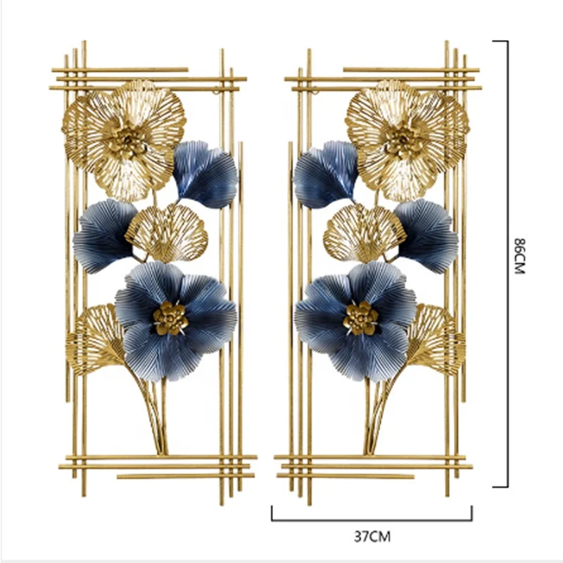 
New modern simple metal home decoration Club hollow double-sided wall decoration 