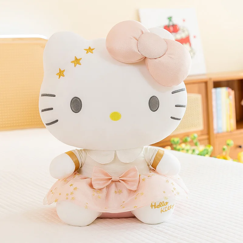Allogogo Cute Hello  KT Plush Toy Big Kawaii Kitty Cat Plushies Soft Stuffed Rag Doll Cartoon Kitty Pillow for Girls Gift