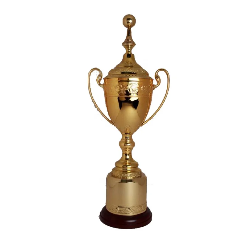 Wholesale Super High Big Premium Quality Gold Metal Championship Trophy Cup For Sports Events