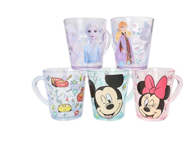 Disney Frozen, crystal cup, tableware, transparent cup, mugs, Elsa,McQueen,Daisy Duck,Pluto,Cinderella,Belle,Aurora,Rapunzel
