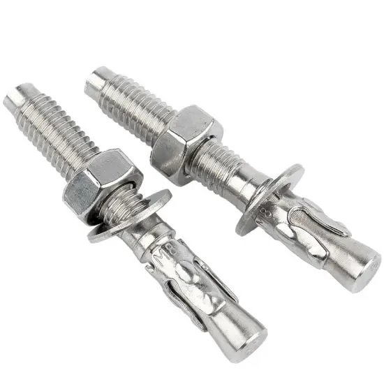 ss 316 Expansion Bolt 18-8 M6 M8 M10 M12 M18 Expansion Bolts With Washer Hex Nut Anchor Stainless Steel Wedge Anchor Concrete
