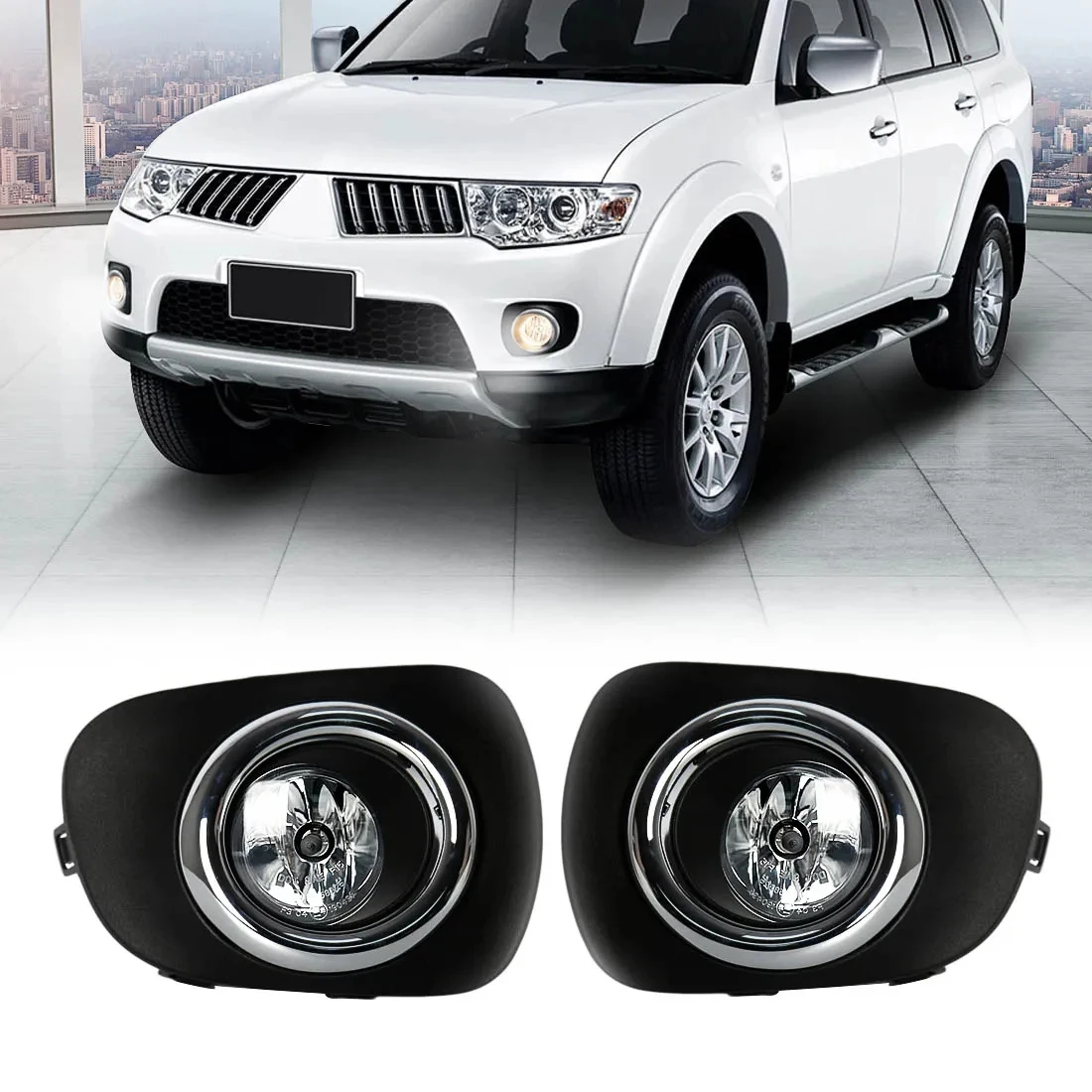 2Pcs Fog Light Foglamps For Mitsubishi Pajero Sport 2010-2014/L200/Triton 2013-2015 Auto Driving Daylights Car Accessories