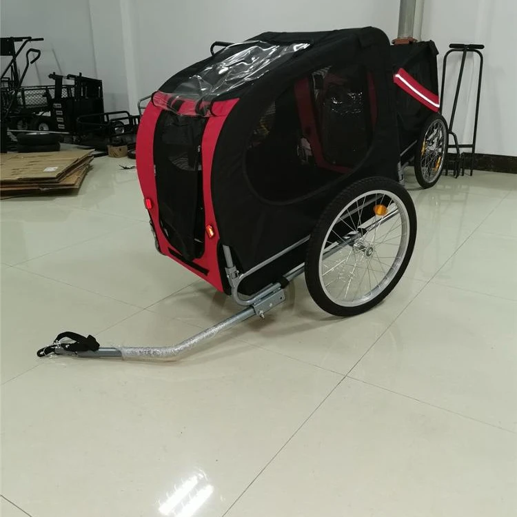 manufacturer bike pet trailer dog cat bicycle pet Dog Cart with Drawbar Hitch
