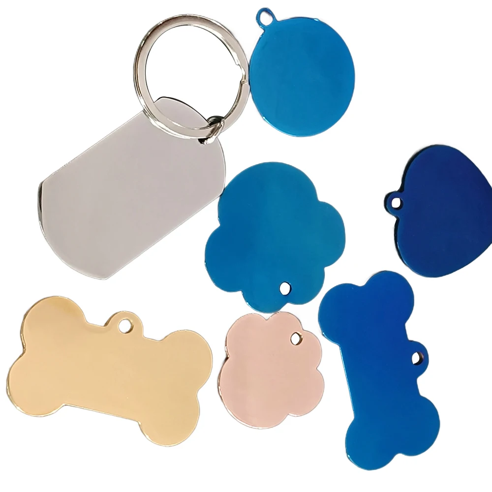 Stainless Steel  Bone Plastic Funny Cute Dog Tag Pendant Blank Enamel Dog Name Id Tag Personalised Pet Id Tag
