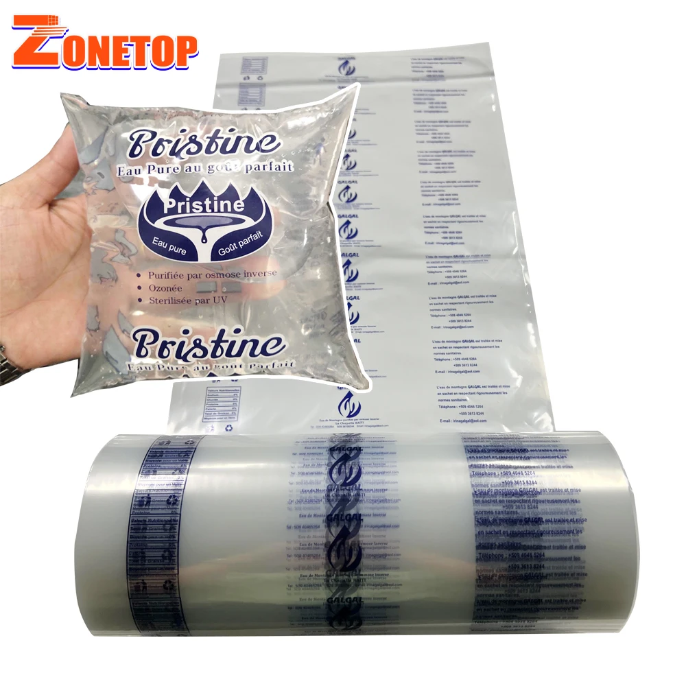 High Quality ldpe printed sachet water bag machine roll for pure water packaging