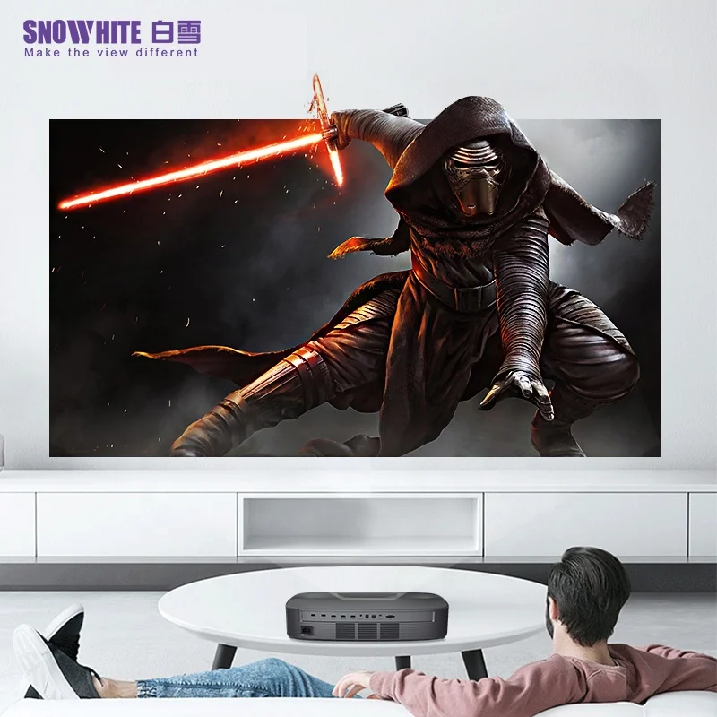SNOWHITE 100 Inch 16:9 alr screen for long throw projector black diamond projection screen fixed frame projector screen