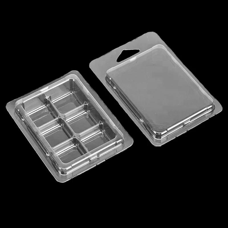 Blister 6 cavity wax melt containers clear plastic