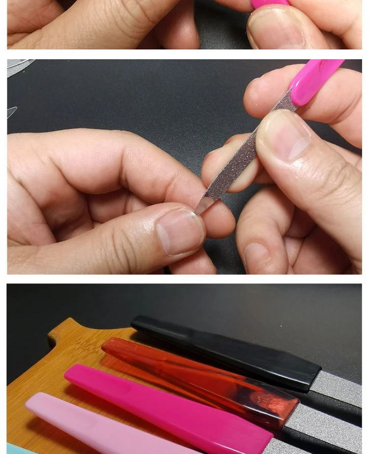 6pcs Metal Nail File  for Natural Nails Made of Stainless Steel, Sword Fingernail Files with Sharp Pointed Tip.