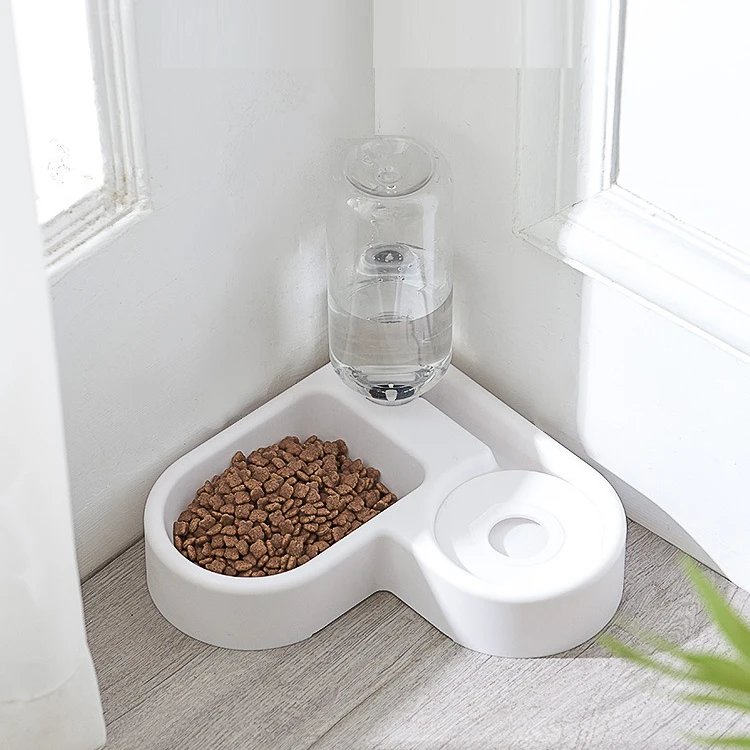 Wholesale Plastic Automatic Dog Bowls Pet Feeder Cat Feed Bowl Food Water Double Use pet feeder