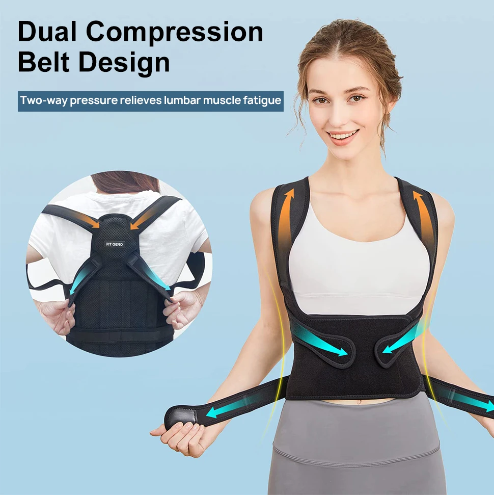Wholesale Back Pain Spine Corrector Adjustable Posture Trainer Corrector De Postura Lumbar Back Brace Support Posture Corrector